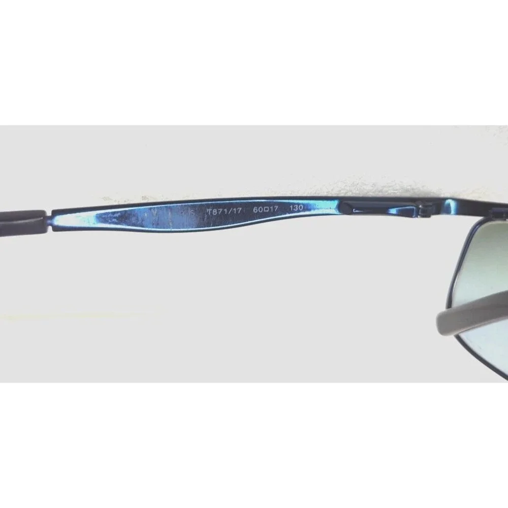 Sergio Tacchini T871/17 Italy Blue Black Wrap Metal Sunglasses UV400 60-17-130mm